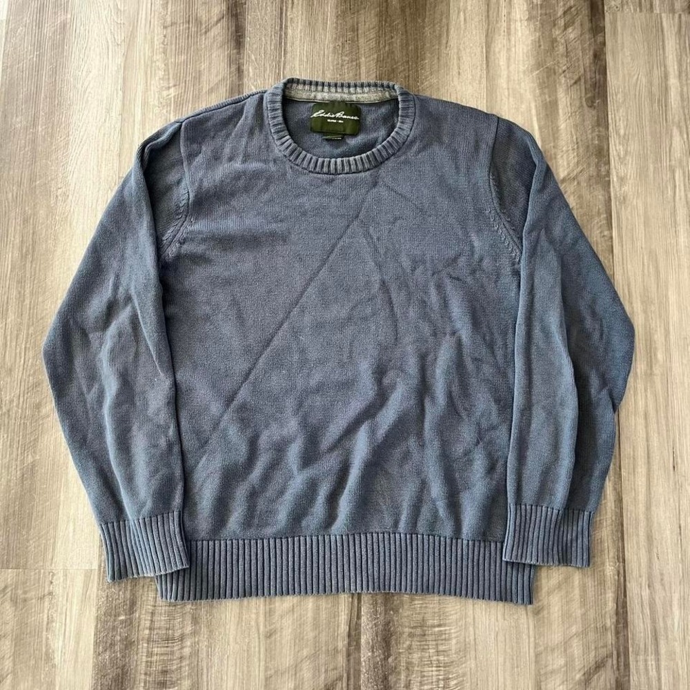 Eddie Bauer grey/blue crewneck sweater Size XL